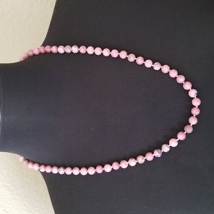 Silver Rhodonite Stone Necklace